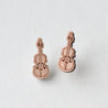 Violin Cherry Wood Stud Earrings - ET15128 - Robin Valley Official Store