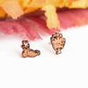 Zombie Hand and Foot Studs Wooden Earrings Halloween Collection - ET15071 - Robin Valley Official Store