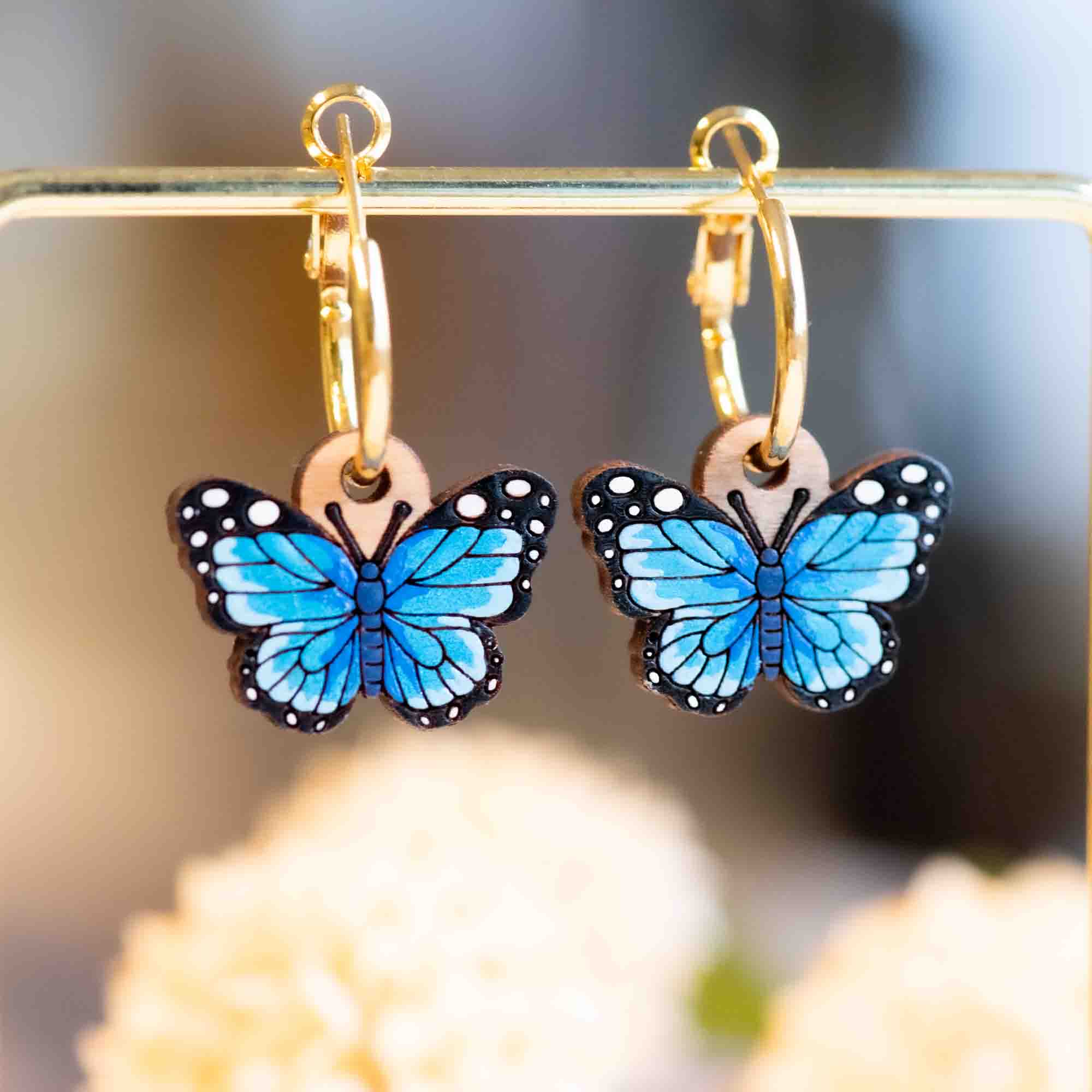 Butterfly Hoop Earrings