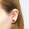 red rose earrings womens stud earrings