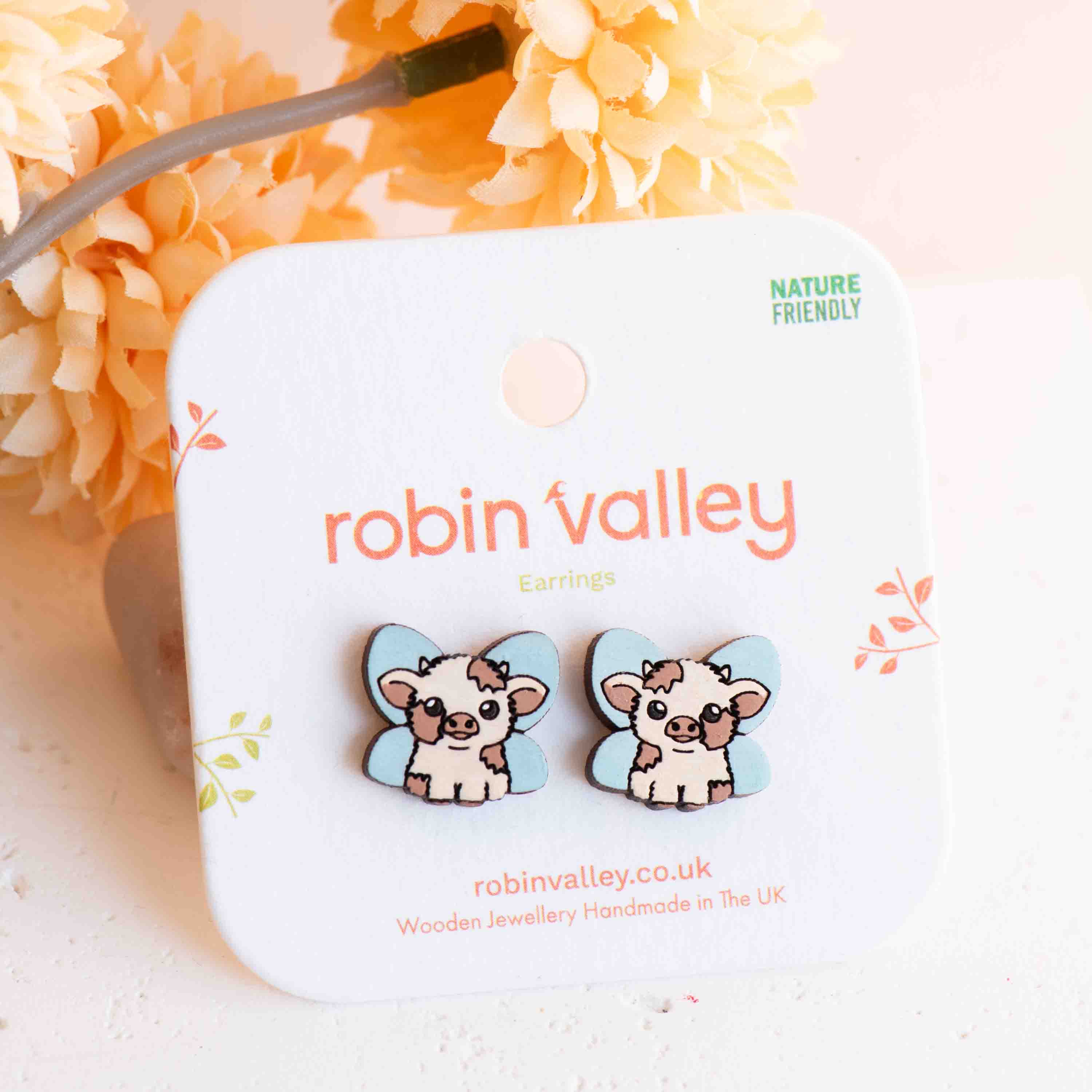 Baby Fairy Cow Stud Earrings