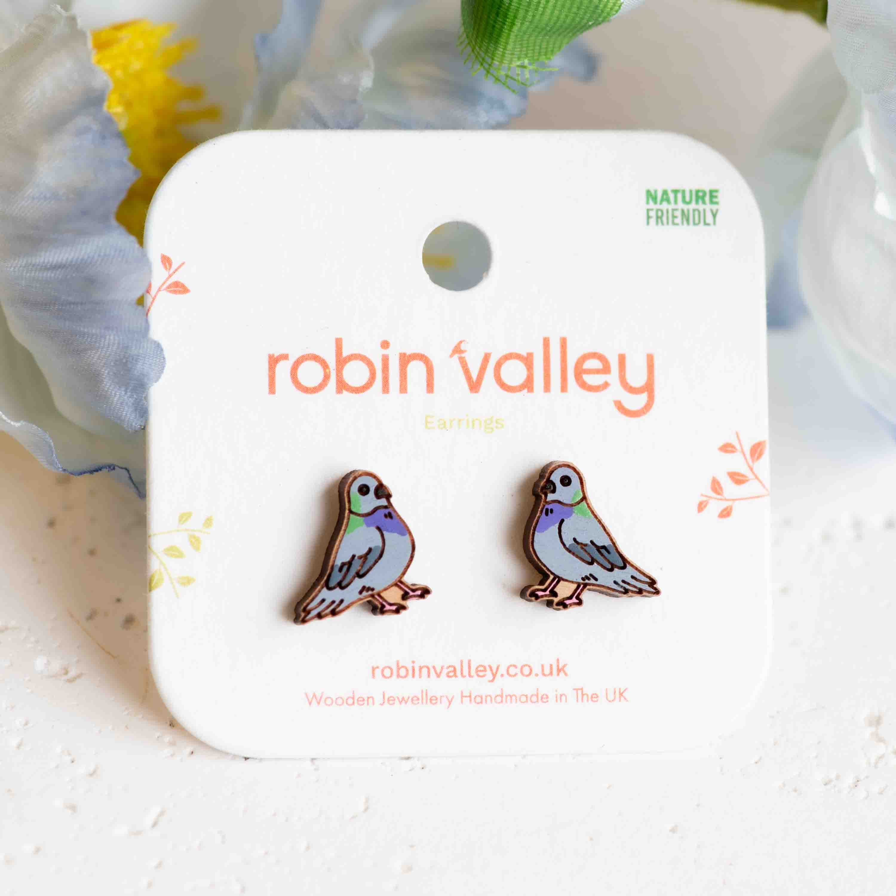 Wood Pigeon Earrings