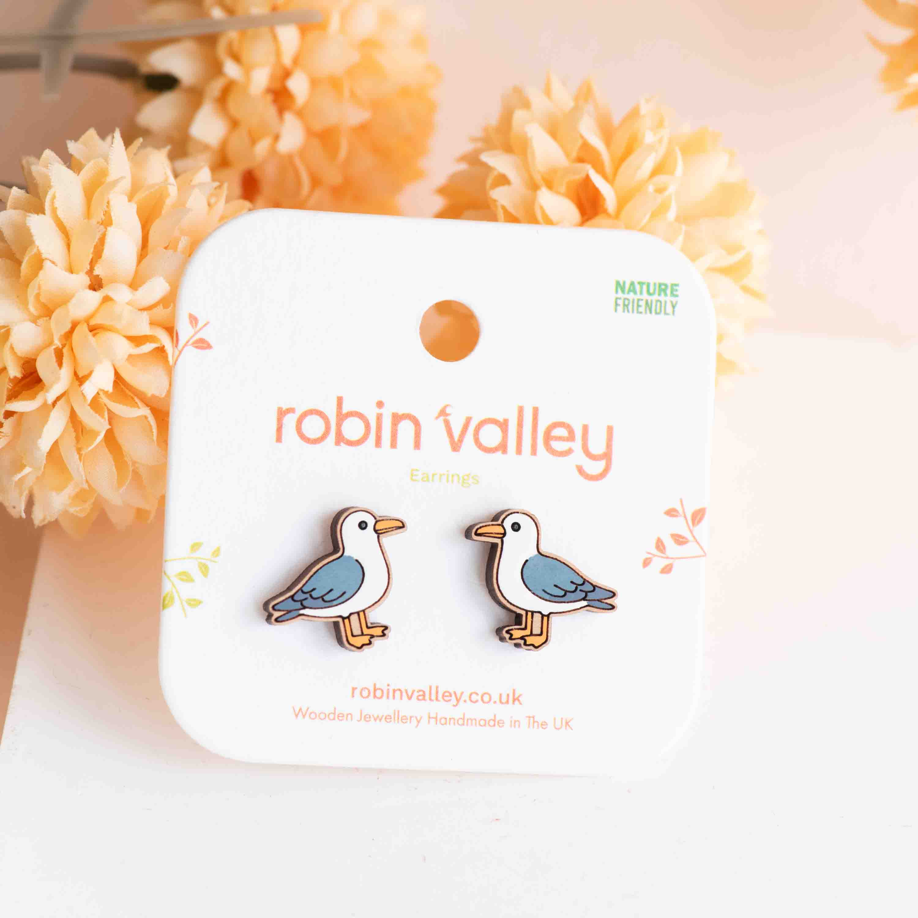Seagull Stud Earrings
