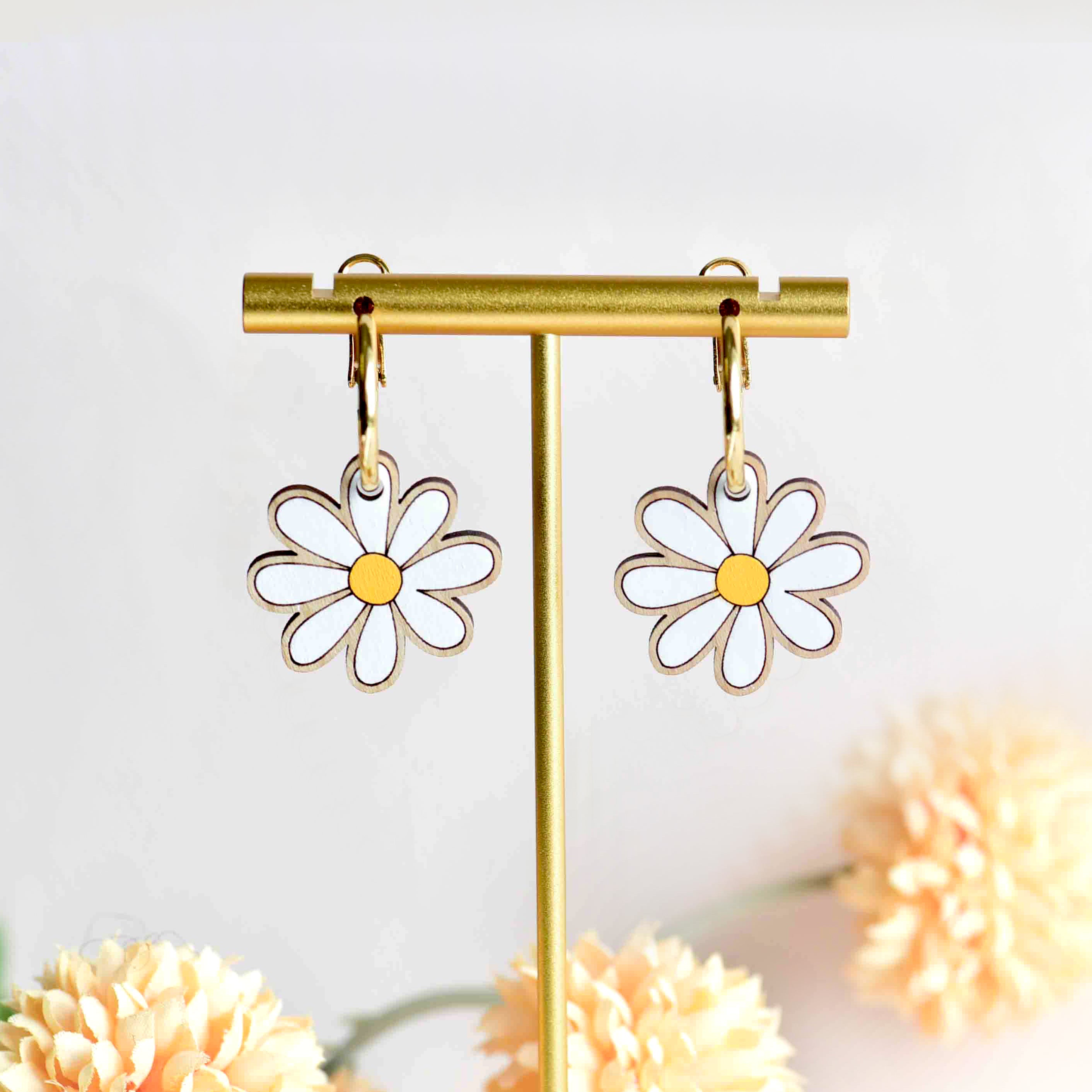 Daisy Hoop Earrings