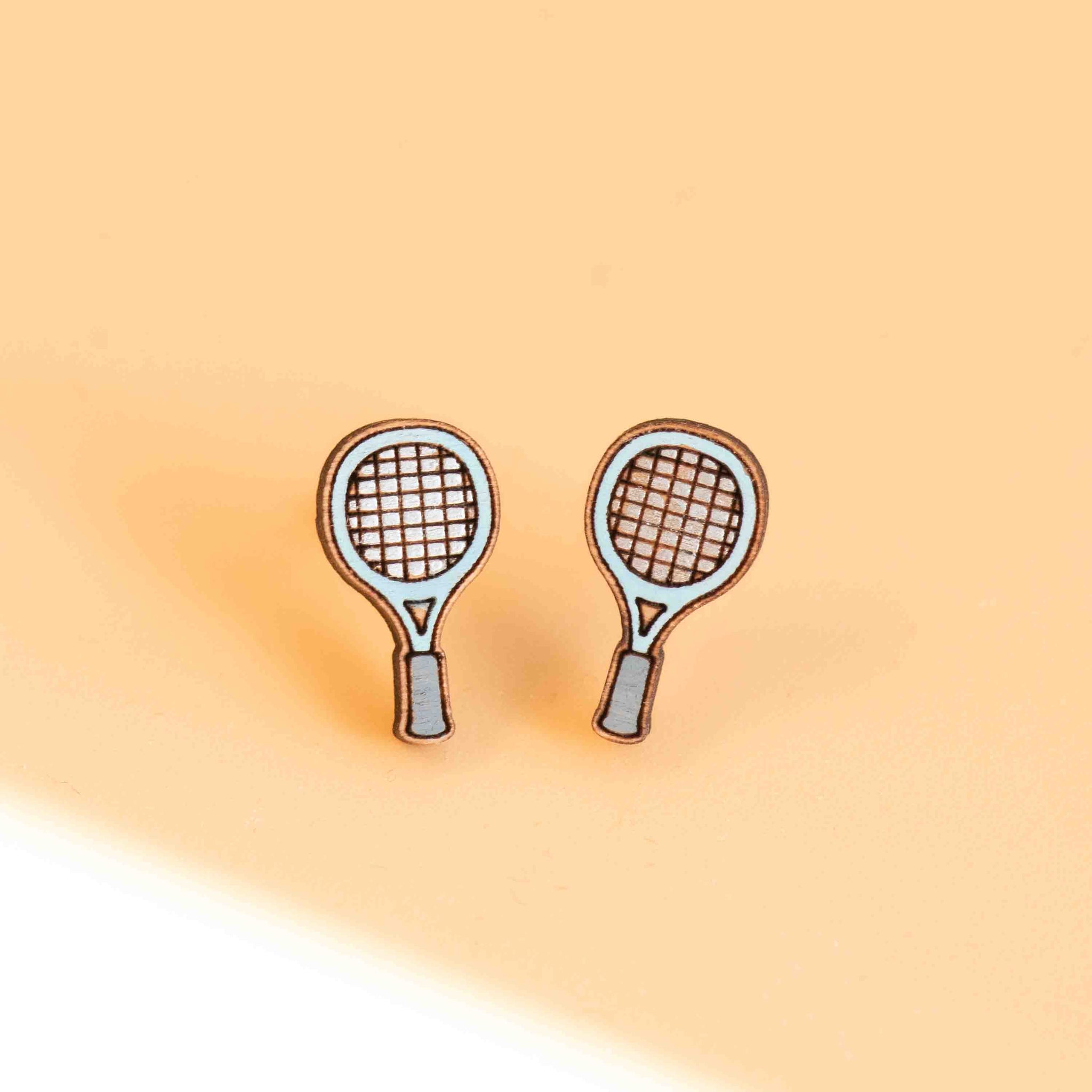 tennis racket stud earrings