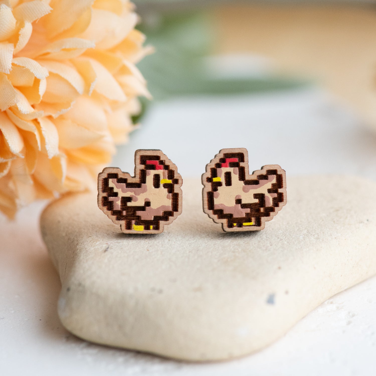 Chicken Earrings – Stardew Valley