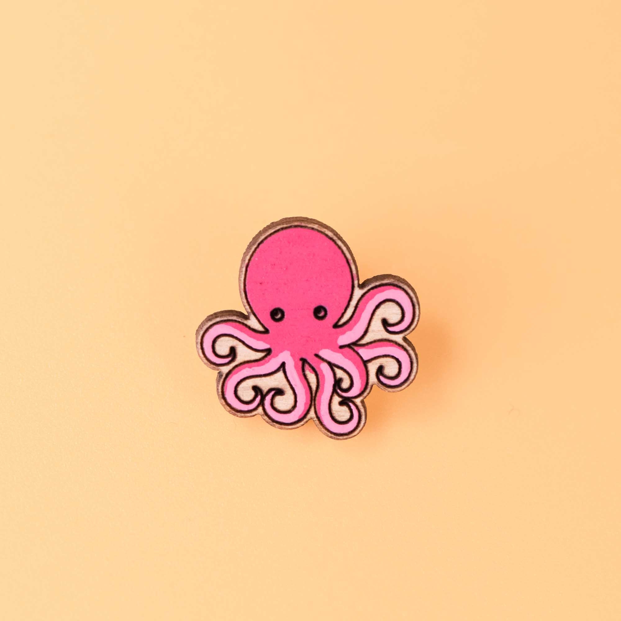 octopus pin badge