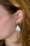 womens snow drop earrings