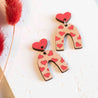 Hearts dangle earrings womens gift