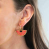 Chinese fan earrings