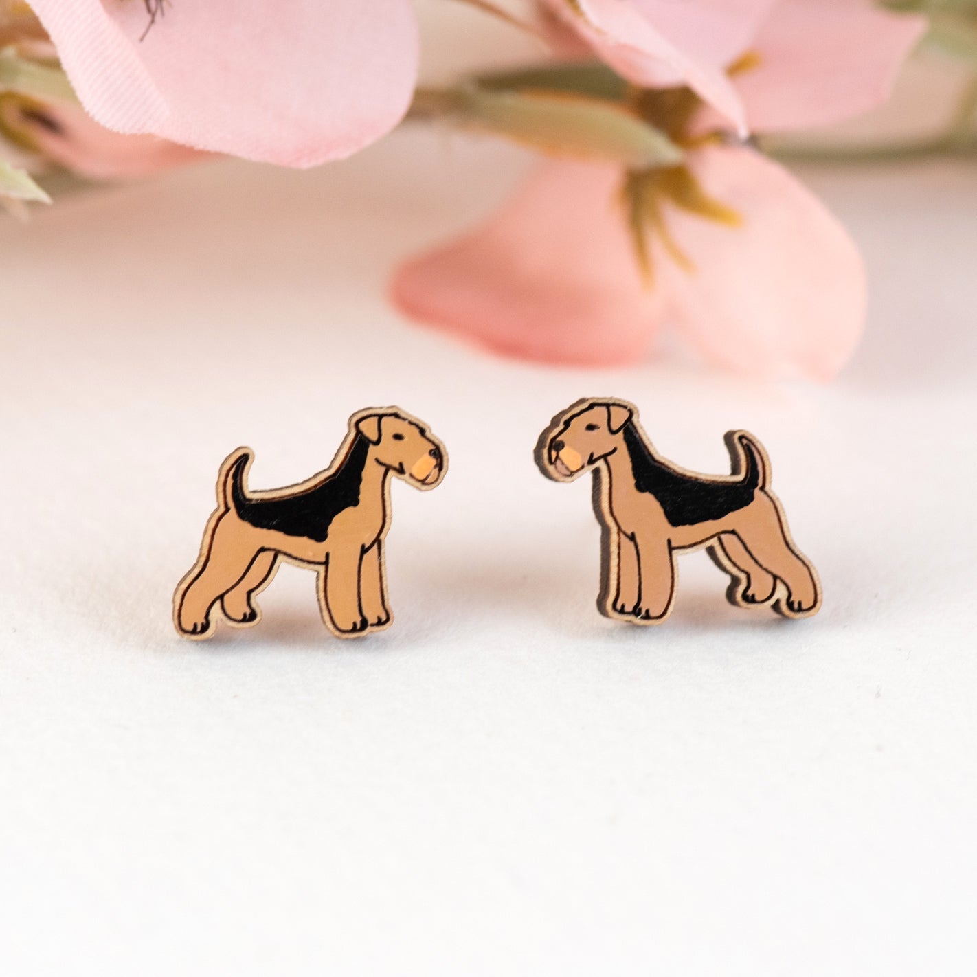 Airedale / Welsh Terrier Earrings - PEL10524 - Robin Valley Official Store