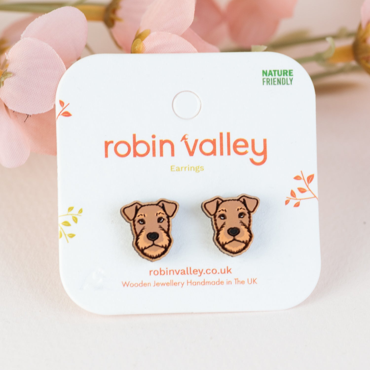 Airedale / Welsh Terrier Face Earrings - Robin Valley Official Store