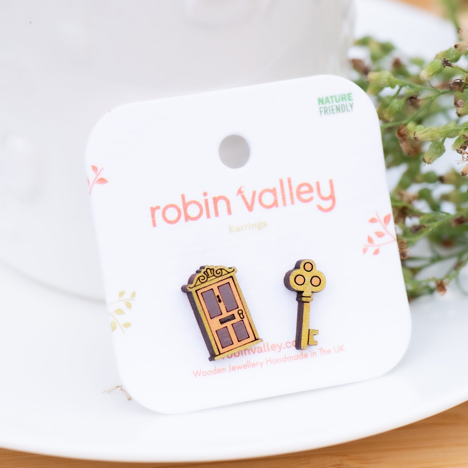 Alice in Wonderland Door and Key Earrings - Robin Valley Official Store