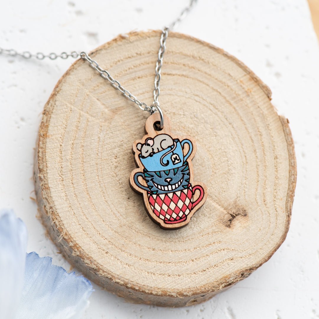 Alice in Wonderland Stacking Cups Necklace - Robin Valley Official Store