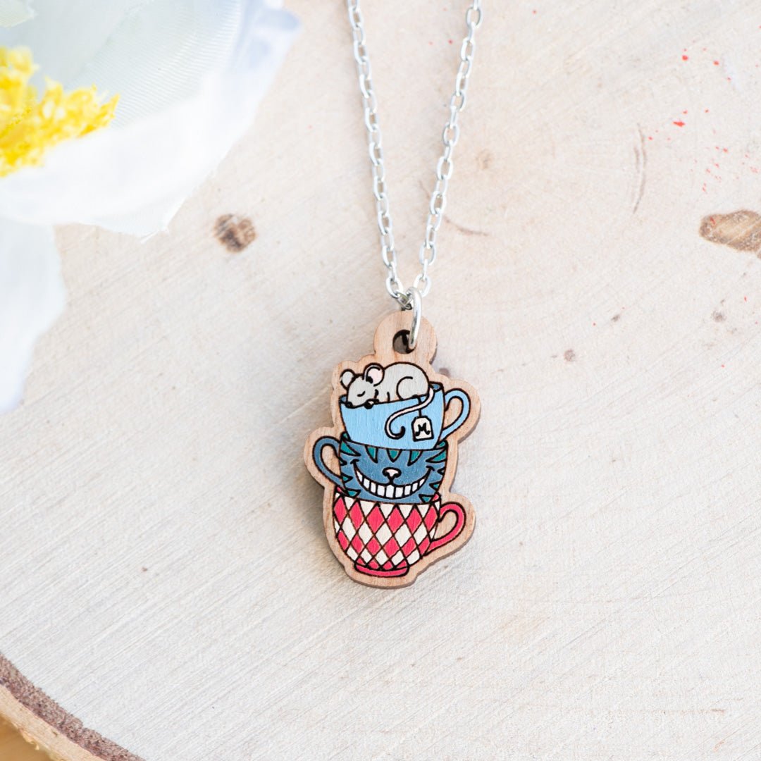 Alice in Wonderland Stacking Cups Necklace - Robin Valley Official Store