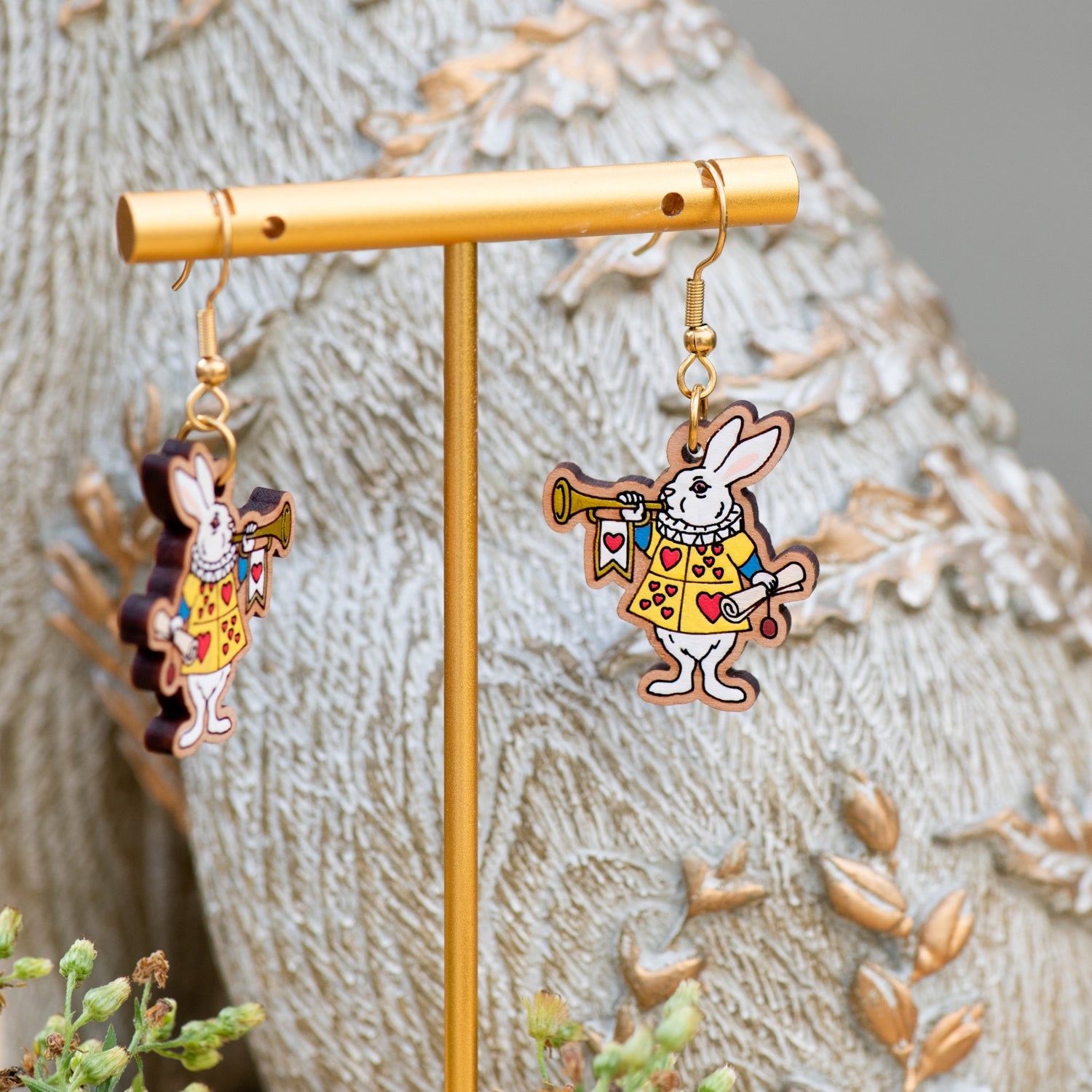 Alice in Wonderland The White Rabbit Hook Earrings - Robin Valley Official Store