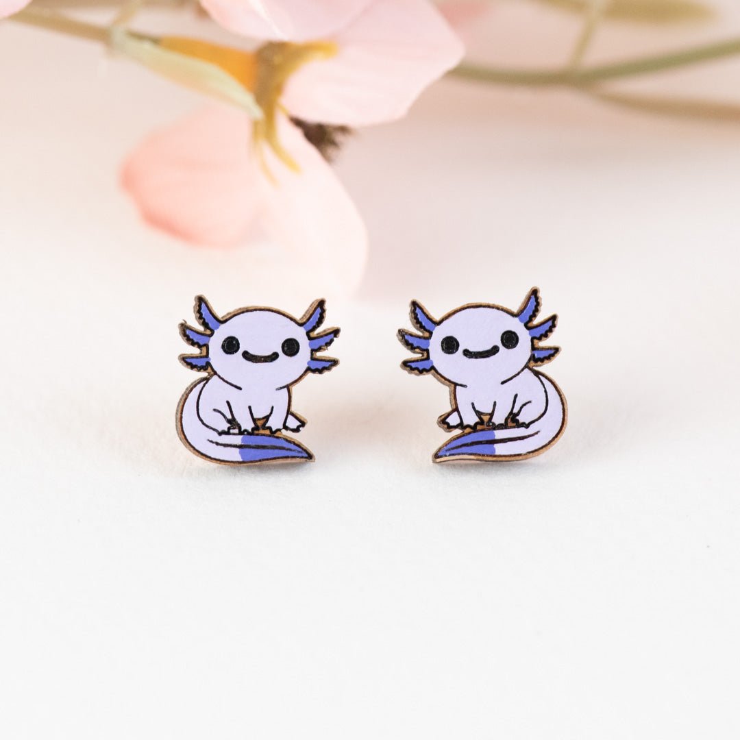 Axolotl Earrings (Sitting) - Robin Valley Official Store