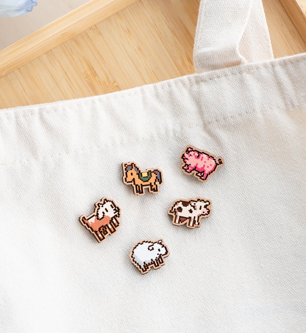 Barn Animal Pin Badges - Stardew Valley - Robin Valley Official Store