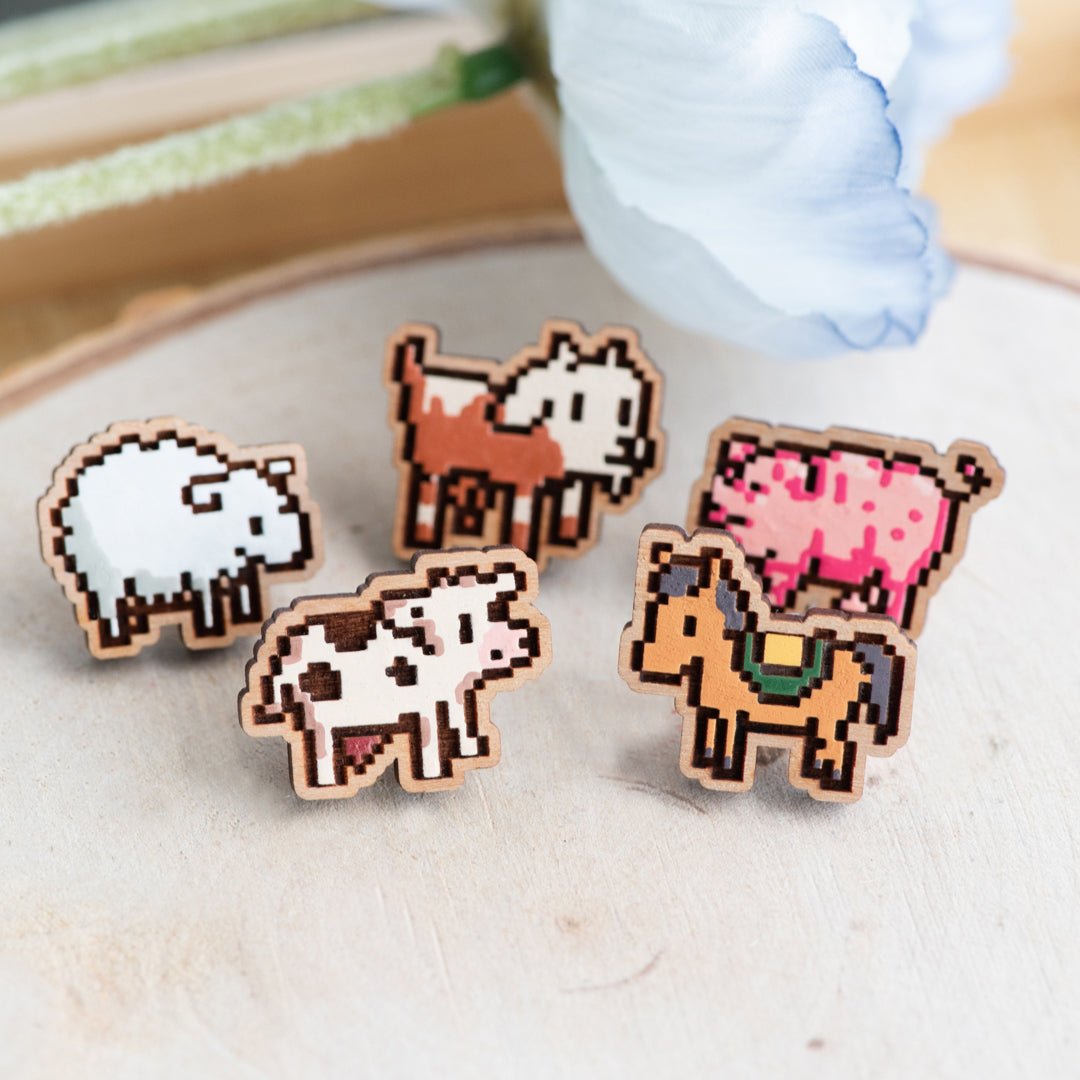Barn Animal Pin Badges - Stardew Valley - Robin Valley Official Store