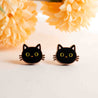 black cat earrings handmade halloween jewellery