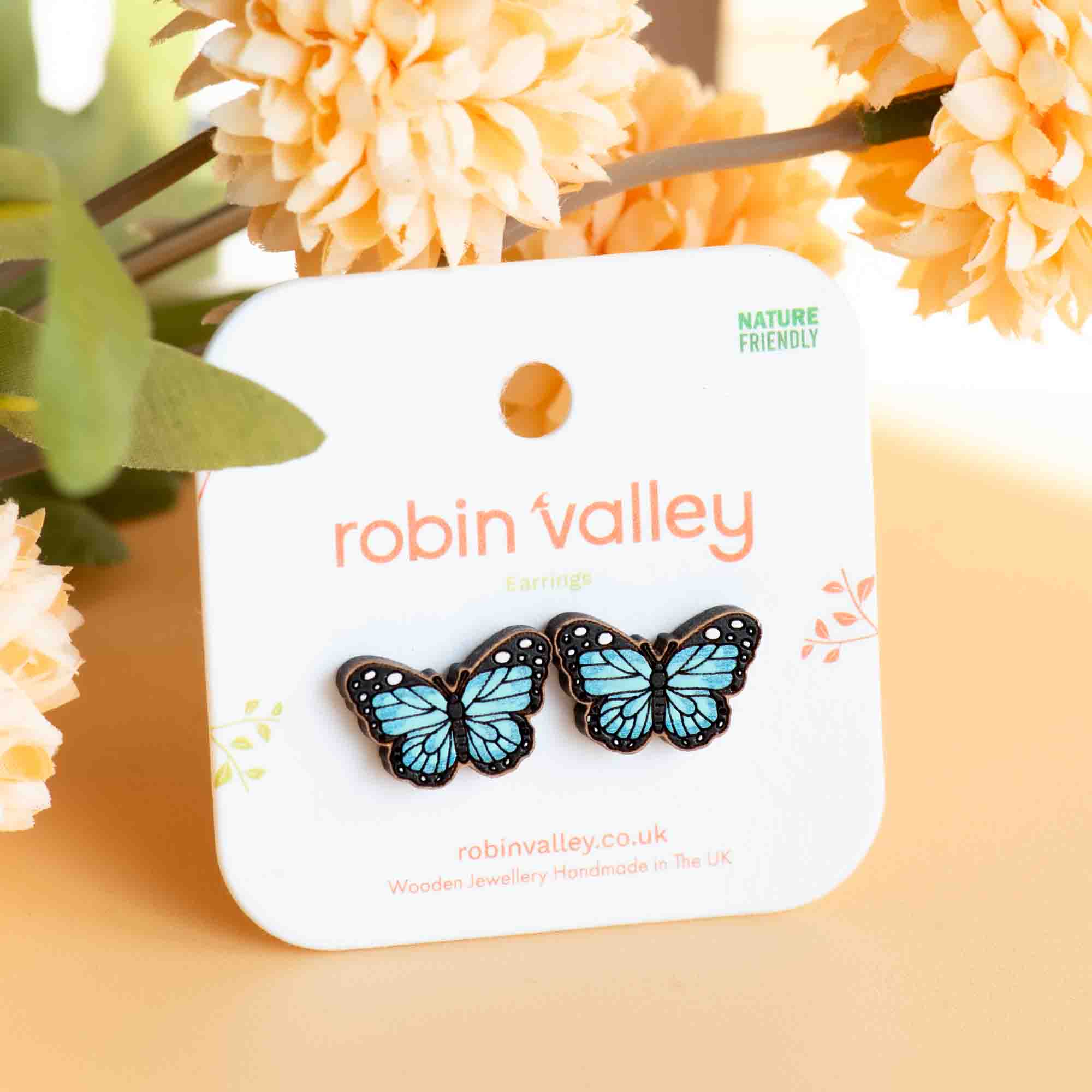 Blue Butterfly Earrings - Robin Valley Official Store