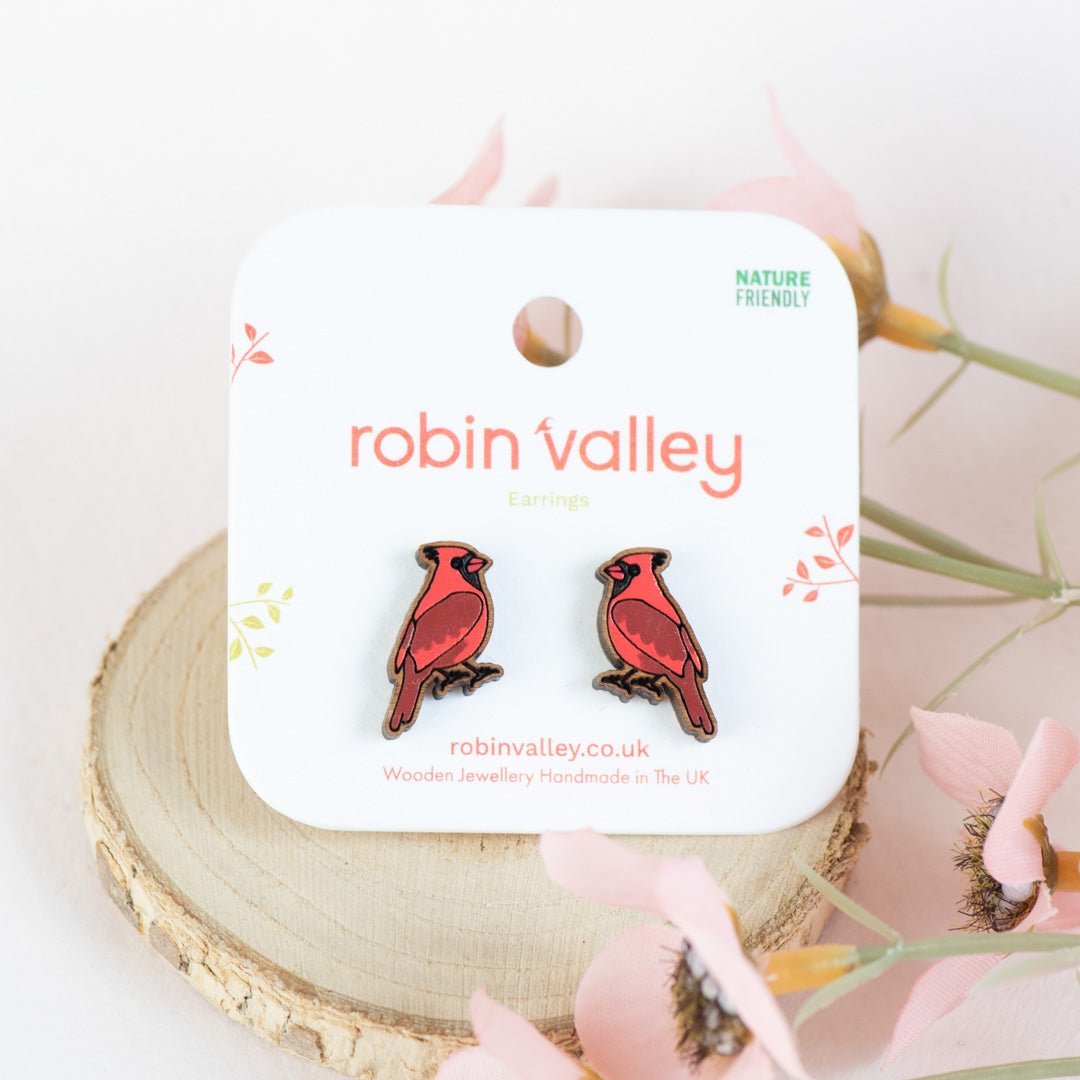 Cardinal Stud Earrings - Robin Valley Official Store