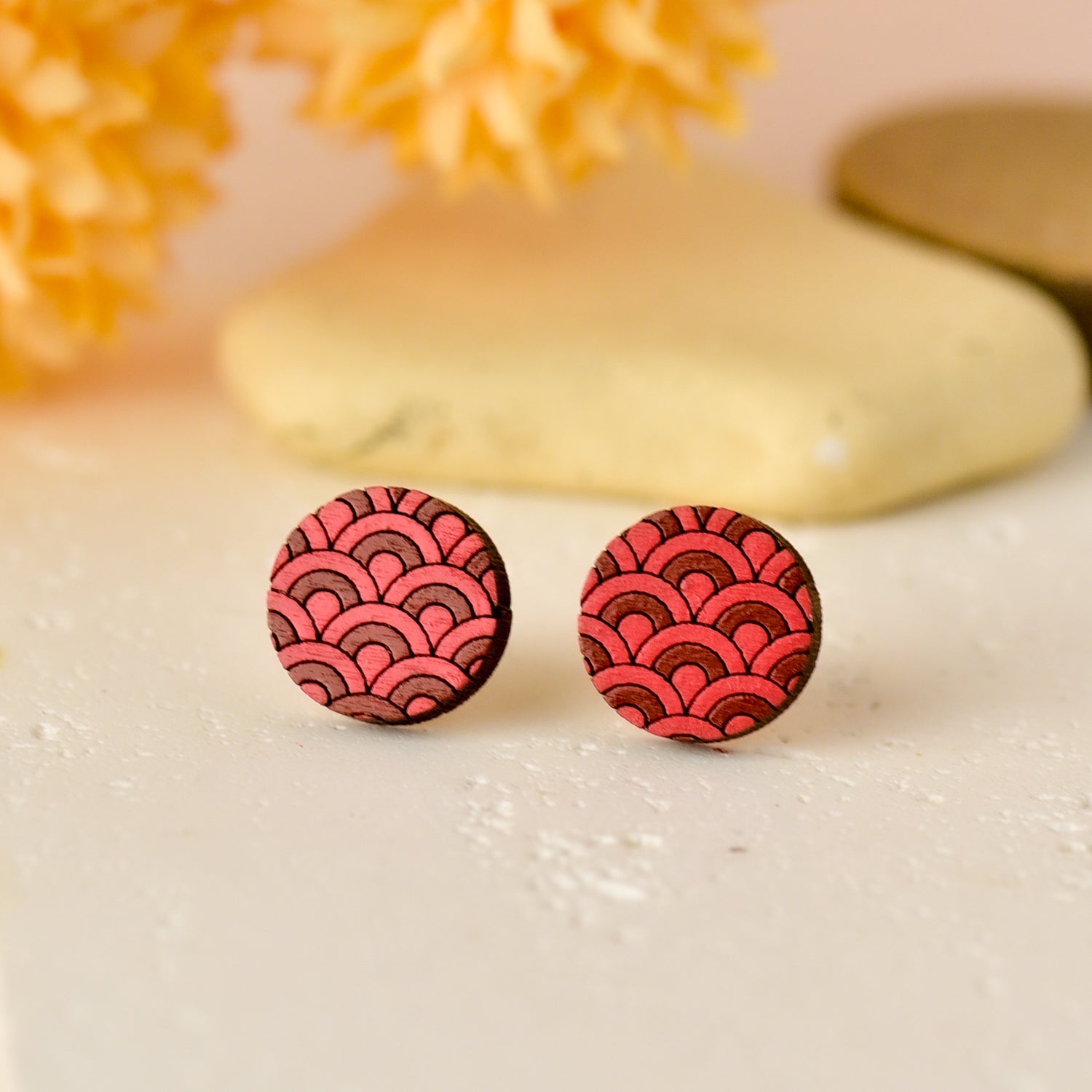 Chinese Wave Stud Earrings - Robin Valley Official Store