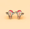 handmade wooden earrings, eco friendly gift, wooden giraffe earrings