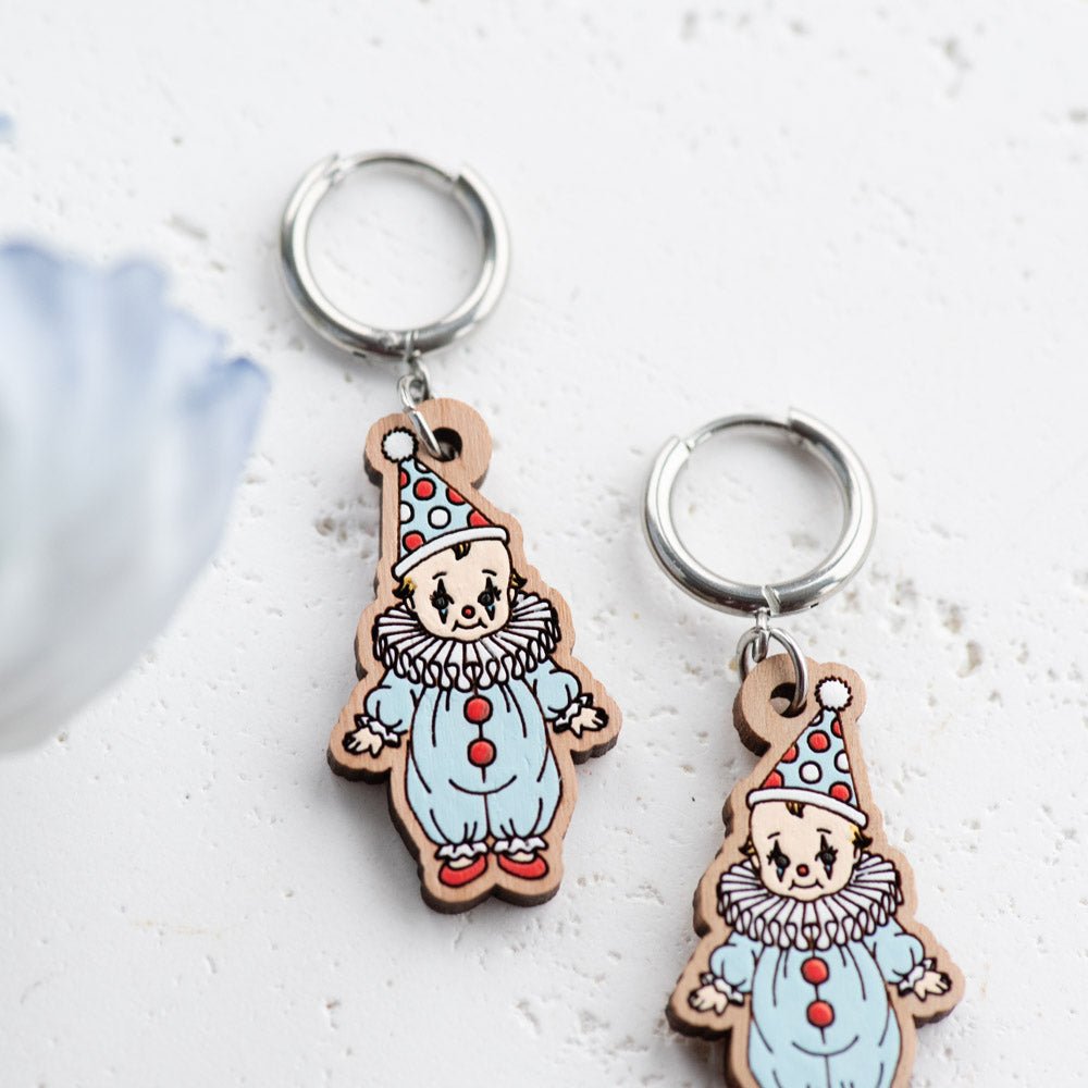 Clown Kewpie Hoop Earrings - Robin Valley Official Store