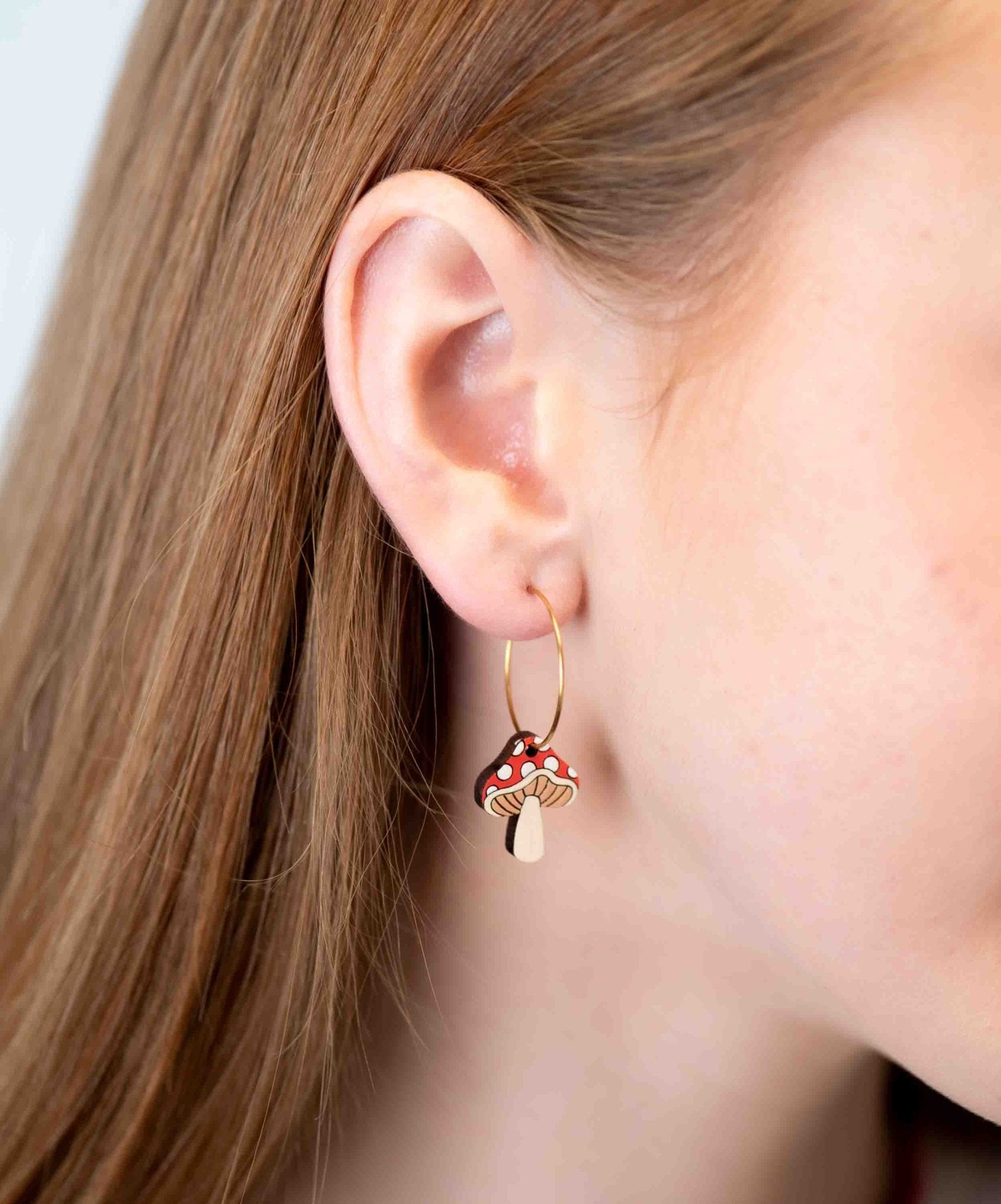 Cute Toadstool Hoop Earrings - Robin Valley Official Store