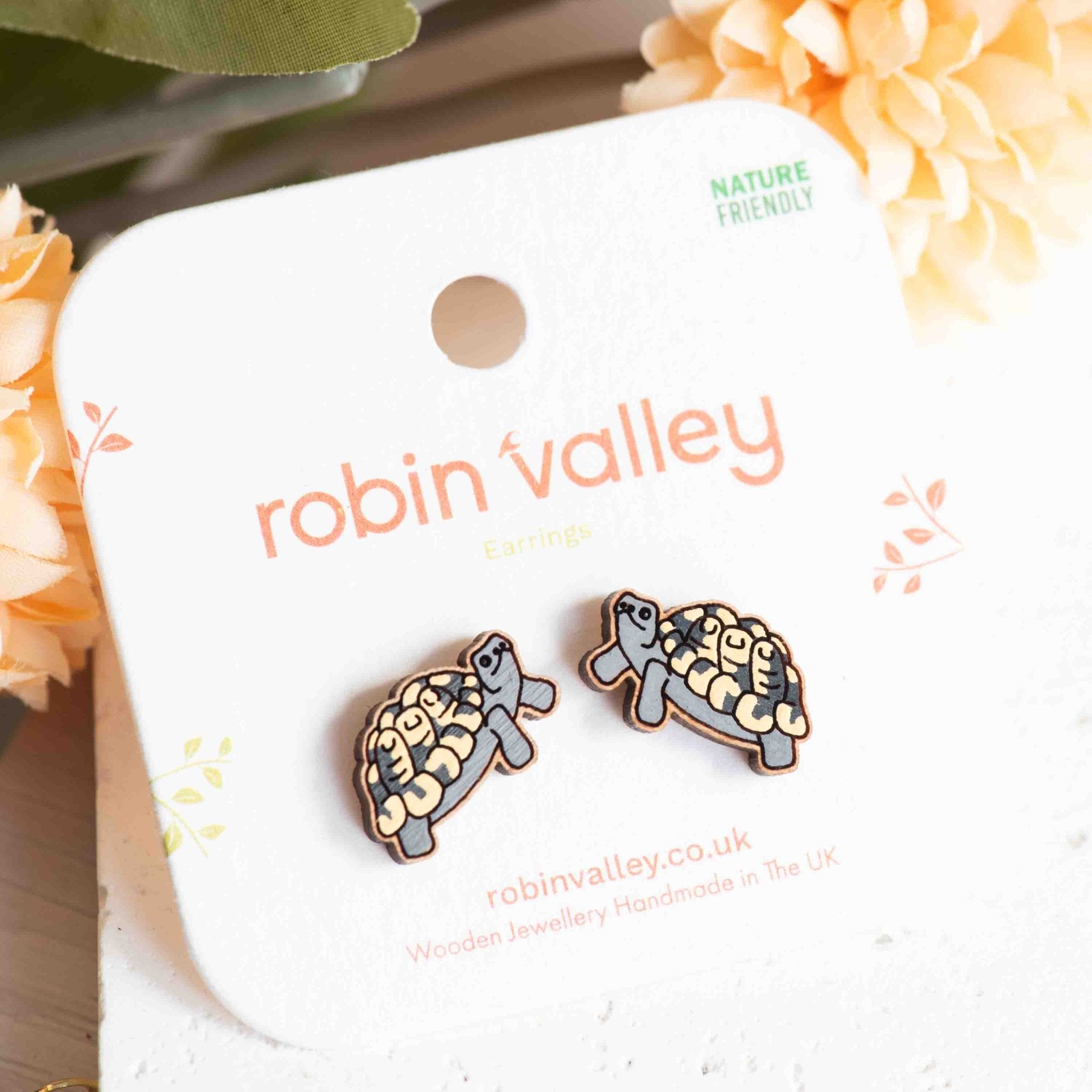 Cute Tortoise Earrings - PEL10430 - Robin Valley Official Store