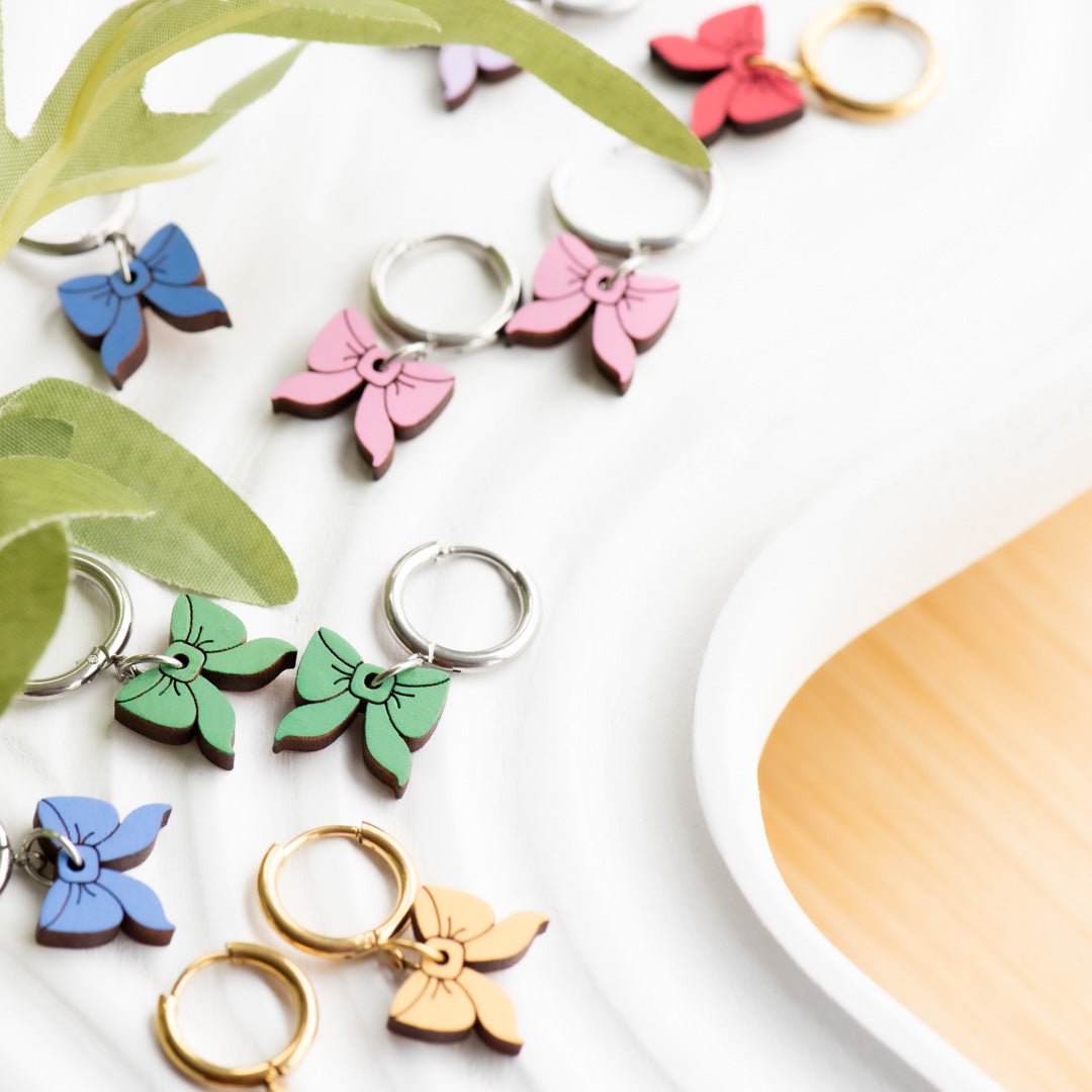 Delicate Bow Hoop Earrings - Robin Valley Official Store