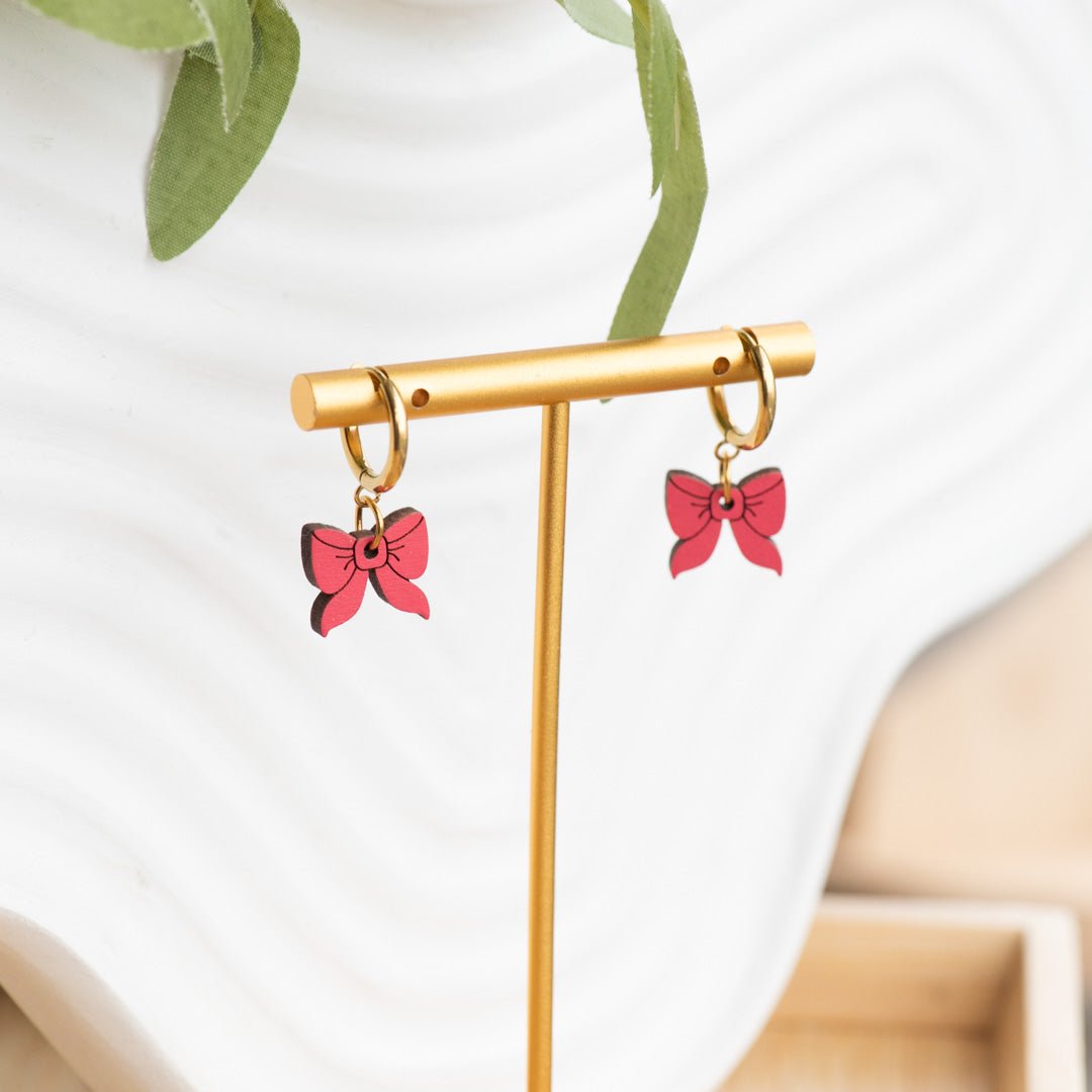 Delicate Bow Hoop Earrings - Robin Valley Official Store