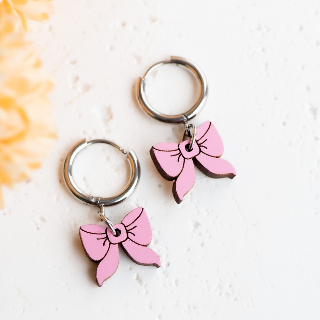 Delicate Bow Hoop Earrings - Robin Valley Official Store