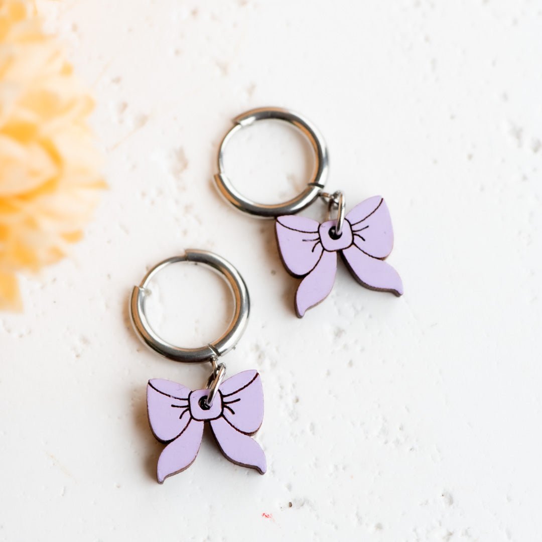 Delicate Bow Hoop Earrings - Robin Valley Official Store
