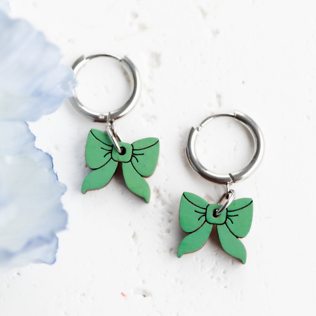 Delicate Bow Hoop Earrings - Robin Valley Official Store