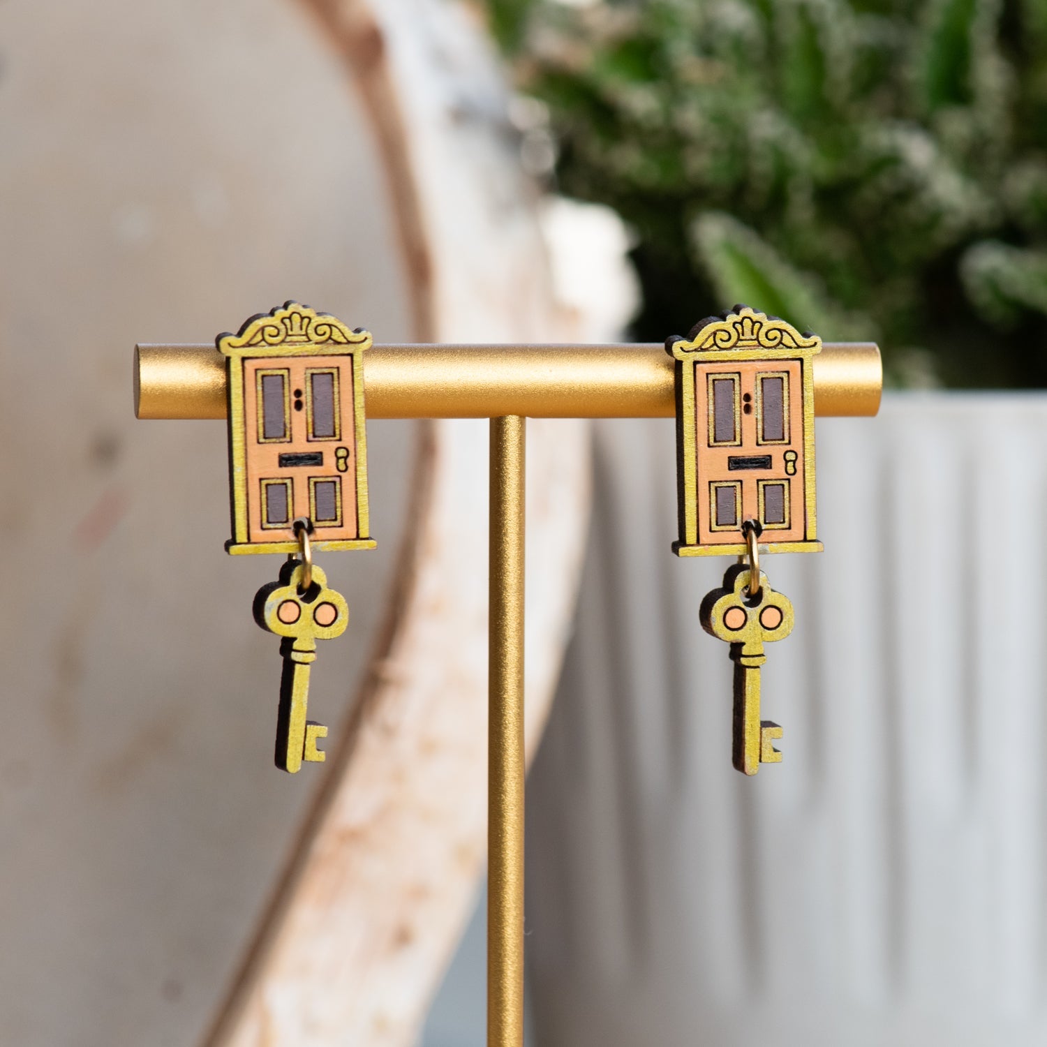 Door and Key Drop Earrings - Robin Valley Official Store