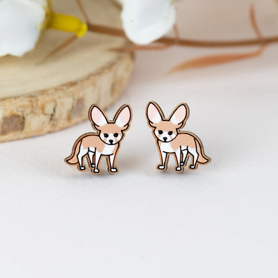 Fennec Fox Earrings - PEL10080 - Robin Valley Official Store