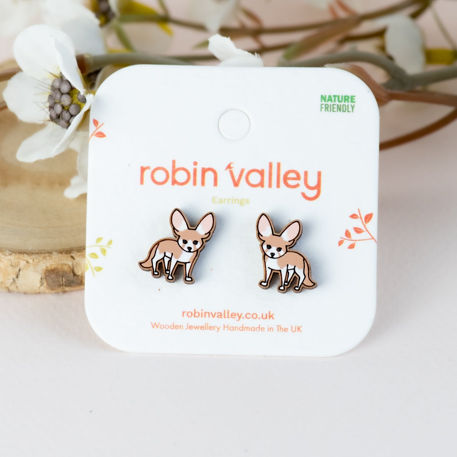 Fennec Fox Earrings - PEL10080 - Robin Valley Official Store