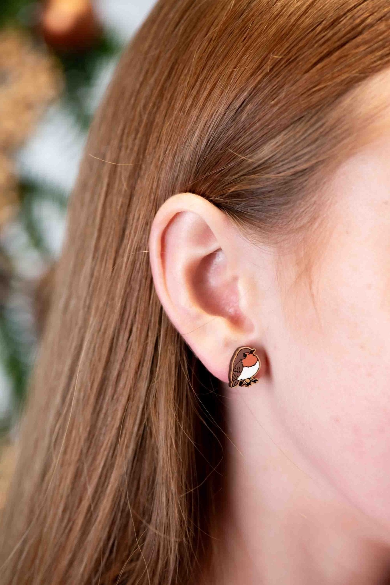 Fluffy Robin Bird Earrings - Robin Valley Official Store