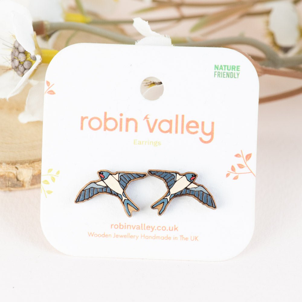 Flying Swallow Stud Earrings - Robin Valley Official Store