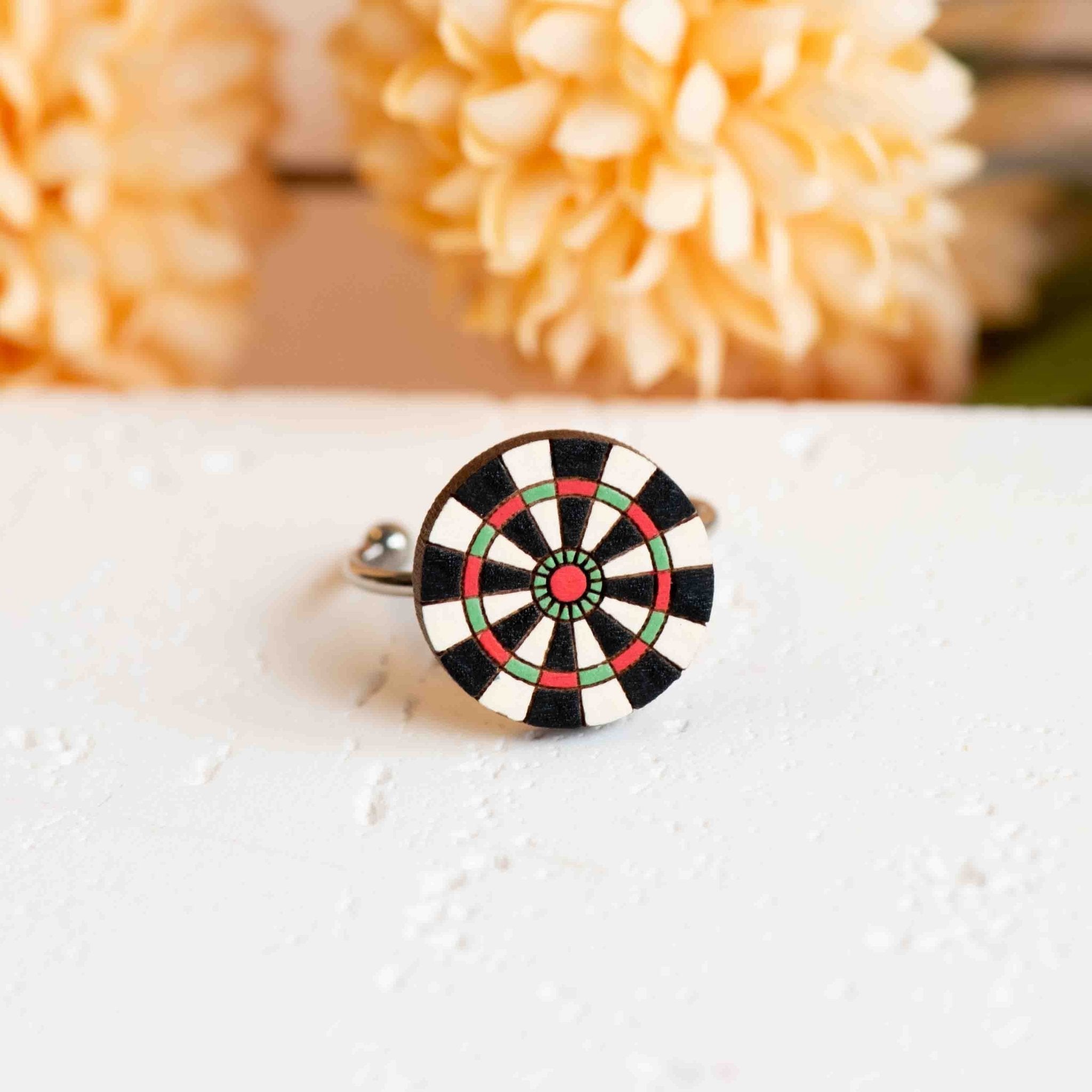 Hand - Painted Dart Board Adjustable Wooden Ring - RT75231 - Robin Valley Official Store