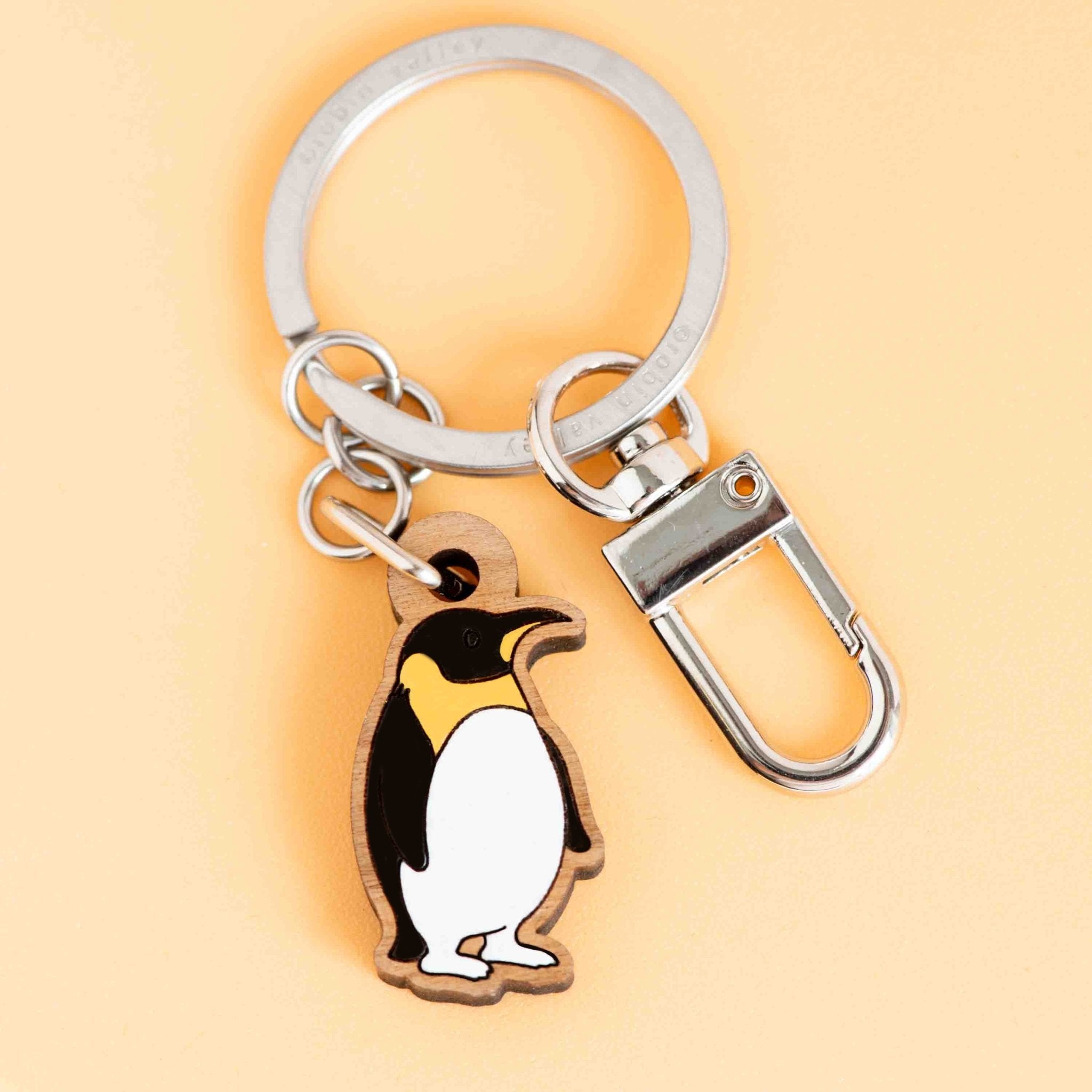 Hand - painted Penguin Wooden Keyring - KB12052 - Robin Valley Official Store