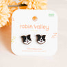 Pair of border collie earrings, black and white dog earrings, handmade wooden earrings, gift for dog lovers, border collie lovers' gift idea
