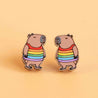 LGBTQ earrings, LGBTQ capybara earrings, gift idea
