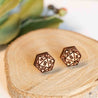 D&D D20 Wooden dice earrings,game lovers gift