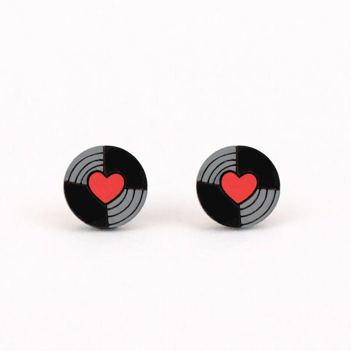Heart Vinyl Earrings - PET15512 - Robin Valley Official Store