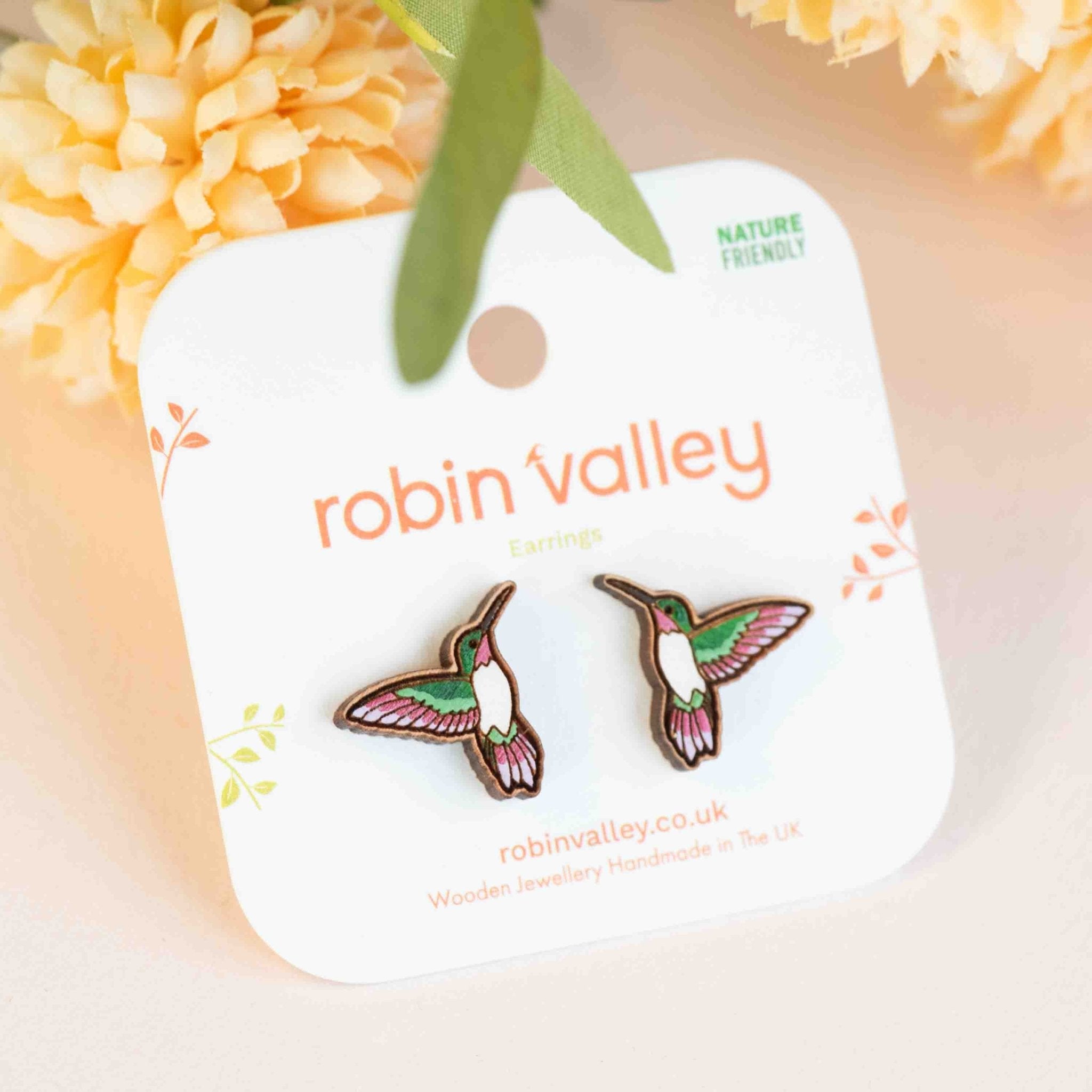 Humming Bird Earrings - PEB12074 - Robin Valley Official Store