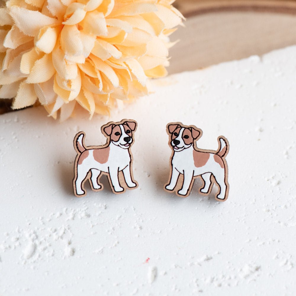 Jack Russell Terrier Earrings - PEL10527 - Robin Valley Official Store