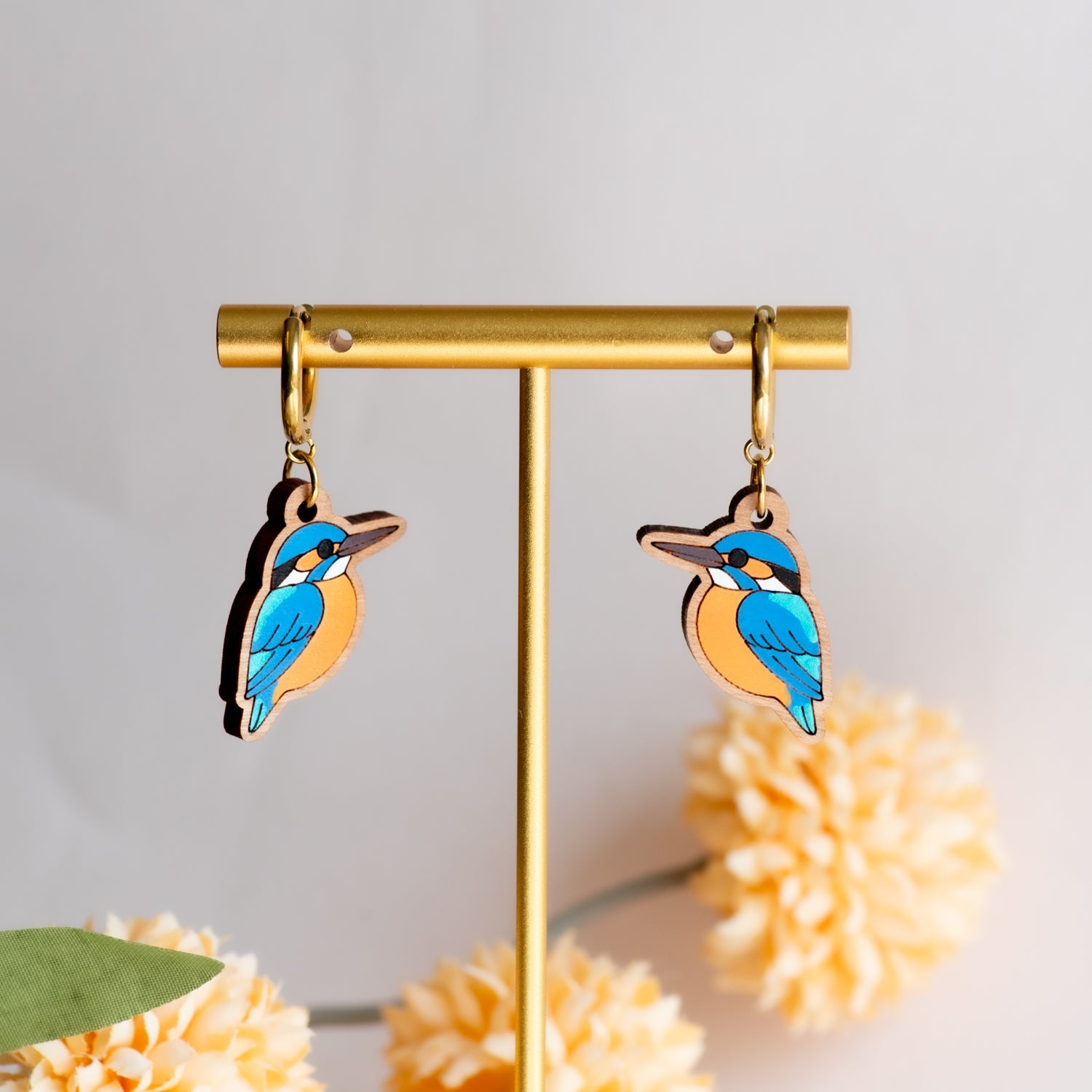 Kingfisher Hoop Earrings - PEB12111H - Robin Valley Official Store